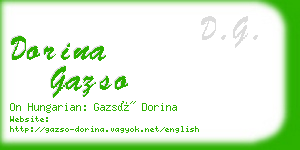 dorina gazso business card